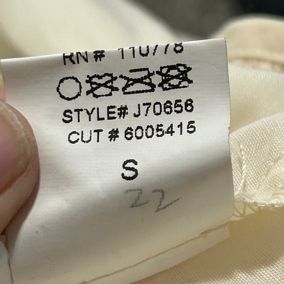 Jaloux Textured A-Line Midi Skirt Size S Beige Crochet Lace Ruffle Hem - Picture 9 of 9